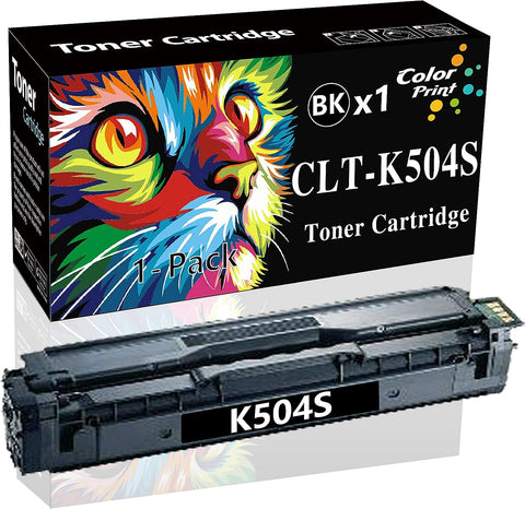 ColorPrint Compatible Toner Cartridge Replacement for Samsung 504S CLT-K504S CLT-504S K504S CLT504S Work with Xpress C1810W C1860FW CLP-415N CLP-415NW CLX-4195 CLX-4195N 4195FW Printer(1-Pack, Black)