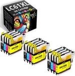 ColorPrint (12-Pack, 3BK, 3C, 3M, 3Y) Compatible LC-61 Ink Cartridge Replacement for Brother LC61 LC 61 LC-65 Used for MFC 795CW 990CW MFC-J265W MFC-J270W MFC-J410W MFC-J415W MFC J615W J630W Printer