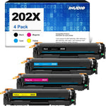 202X Toner Cartridges 4 Pack (with Chip) Replacement for HP 202X 202A CF500A CF500X for HP Color Laserjet Pro MFP M281fdw M281cdw M254dw M281dw M254 M281 M280nw Printer (High Yield)