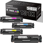 4 Pack (1BK+1C+1M+1Y) Compatible 131X | CF210X CF211X CF212X CF213X Toner Cartridge Replacement for MFP M276n (CF144A) M251n (CF146A) M276nw (CF145A) M251nw (CF147A) Printer Toner.