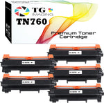 TG Imaging (5-Pack) Replacement for TN730 TN760 Toner Cartridge (5xBalck) for use in DCP-L2550DW HL-L2350DW HL-L2370DW HL-L2370DWXL HL-L2390DW HL-L2395DW MFC-L2750DWXL HL-L2350DW Printer