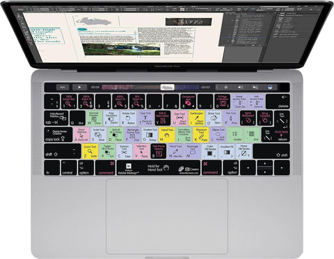 KBCovers - Keyboard Cover for InDesign fits Apple MacBook Pro 13 & 15 inch w/Touch Bar (Late 2016+)
