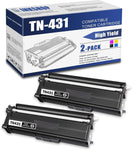 TN431 Compatible TN-431 Black Toner Cartridge Replacement for Brother TN-431 HL-L8260CDW HL-L8360CDW DCP-L8410CDW MFC-L8610CDW Toner.(2 Pack)