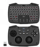 (Backlit Version)Rii RK707 3 in 1 Multifunctional 2.4GHz Wireless Portable Game Controller 62-Key Rechargeable Keyboard Mouse Combo Turbo Vibration Function for PC/Raspberry pi2/Android TV Google/TV B