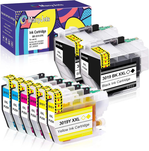 ManyJets LC3019XXL Compatible Ink Cartridge Replacement for Brother LC3019 LC3019XXL LC3017 Work with Brother MFC-J5330DW MFC-J6930DW MFC-J6530DW MFC-J5335DW MFC-J6730DW Printer (2BK,2C,2M,2Y,8-Pack)