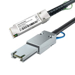 H!Fiber.com 40G QSFP (SFF-8436) to MiniSAS (SFF-8088) DDR Hybrid SAS Cable, 100-Ohm, 1 Meter(3.3ft), Copper Passive for NetApp