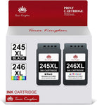 Toner Kingdom 245XL 246XL Ink Cartridge Black Color Combo Compatible Replacement for Canon PG-245XL CL-246XL 243XL 244XL for PIXMA MX492 MX490 MG2522 MG2922 MG2520 MG2920 MG2420 TR4520 TS3122 Printer