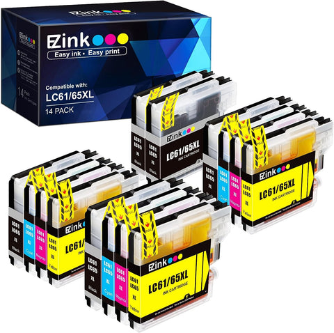 E-Z Ink (TM Compatible Ink Cartridges Replacement for Brother LC61 LC65 LC-61 LC61BK LC61C LC61M LC61Y to use with MFC-490CW MFC-495CW MFC-6490CW MFC-6890CDW (5 Black, 3 Cyan, 3 Magenta, 3 Yellow)