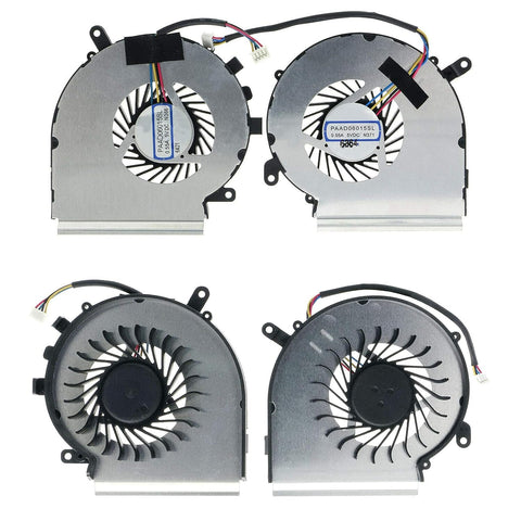 Todiys CPU + GPU Cooling Fan 4-Pin for MSI GV62 7RC 7RD 7RE 8RC 8RD 8RE PE62VR 7RF PE62VM Series GV62 7RC-019XPL 7RD-1602XTH 7RE-2275DE 8RC-059AU 8RD-034US 8RE-015US 7RF-837 PAAD06015SL N366 N371 N403