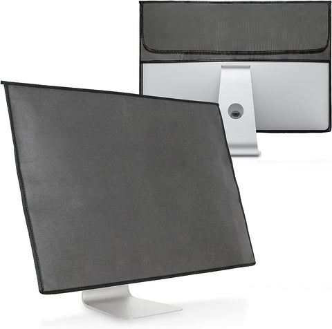 kwmobile Cover Compatible with 24-26" Monitor - 3-in-1 Case with Storage for Mouse, Keyboard - Dark Grey