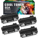 Cool Toner Compatible Toner Cartridge Replacement for HP 80A CF280A 80X CF280X Laserjet Pro 400 M401n MFP M425dn M401dne M401dn M401dw M425dw Laserjet Pro 400 Toner M401 M425 Printer (Black, 4-Pack)