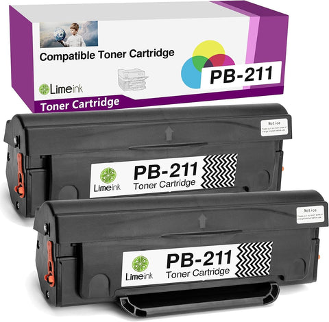 Limeink Compatible Cartridge Replacement for Pantum PB-211 PB-211EV Toner Cartridge Work with Pantum P2502w P2500W M6550 M6550W M6550N M6600 M6600W M6600N P2500 P2500NW (2 Black)