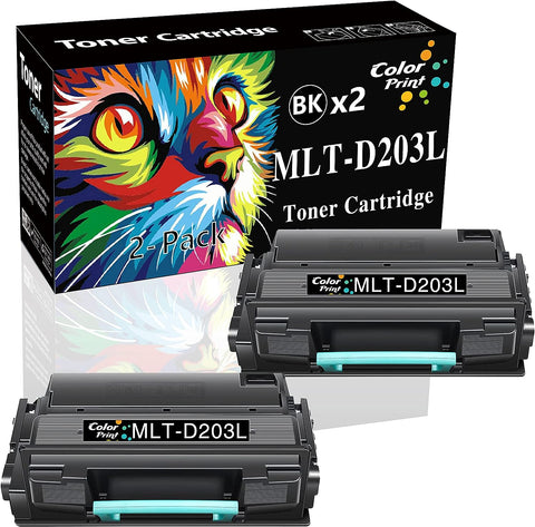 2-Pack ColorPrint Compatible Toner Cartridge Replacement for Samsung MLT-D203L 203L D203L MLTD203L Used for Xpress M3370FD M3870FW M4070FR M3320ND M3820DW M4020ND SL-M3870FW SL M3320ND M4070FR Printer