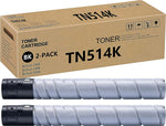 WEYNUONY TN514K (A9E8130) TN-514 TN514 K Toner Cartridge Compatible Replacement for Konica Minolta Bizhub C458 C558 C658 Printer (28,500 Pages High Yield 2 Pack Black)