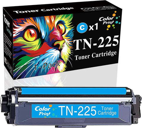 ColorPrint Compatible Toner Cartridge Replacement for TN-221 TN-225 TN-225C TN225C Work with MFC-9130CW 9330CDW 9340CDW 9340CW HL-3140CW 3150CDW 3170CDW 3180CDW DCP-9020CDW Printer (1-Pack, Cyan)