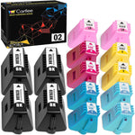 Cartlee Compatible Ink Cartridges Replacement for HP 02 Ink Cartridges for photosmart c7250 c5180 c7280 c7200 d7160 c6180 02xl d7360 Combo Pack Printer (Pack of 14)