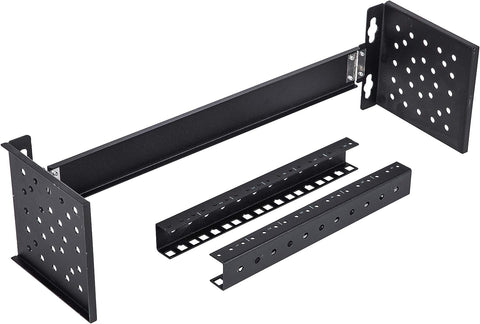 KENUCO 19 Inch Vertical Ends Wall Mount Rack Wall Mountable Server Rack w/Hardware Black (Swing 4U)