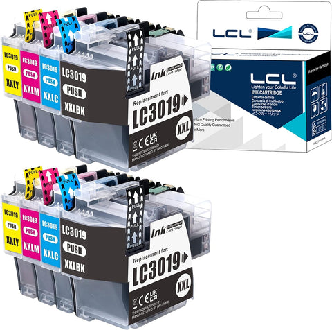 LCL Compatible Ink Cartridge Replacement for Brother LC3019 LC3017 XXL LC3019BK LC3019C LC3019M LC3019Y MFC-J5330DW J6530DW J6930DW (8-Pack 2Black 2Cyan 2Magenta 2Yellow)