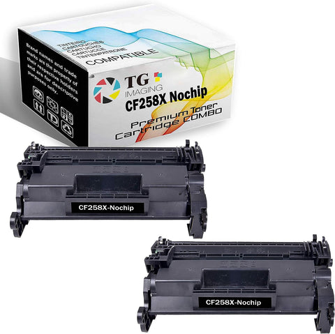 (2-Pack) TG Imaging Compatible HP 58X Toner Cartridge Replacement for HP CF258X CF 258X (10,000 Pages) for HP Pro M404 M404dw M428 M428fdw Toner Printer