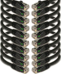iMBAPrice 10' Cat5e Network Ethernet Patch Cable, 10 Pack, Black (IMBA-CAT5-10BK-10PK)