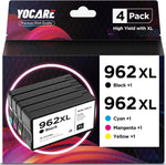 962XL Combo Pack (4-Pack) Compatible with HP 962 962XL High Yield, Compatible with Officejet Pro 9010 9015 9025 9012 9018 9020 9013 9016 9019 Printer(1 Black,1 Cyan,1 Magenta,1 Yellow)