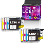 Much&More Compatible Ink Cartridge Replacement for Brother LC-61 LC61 LC 61 use for DCP-165C DCP-375CW DCP-385CW DCP-395CN MFC-6890CDW MFC-790CW Printer (2 Black, 2 Cyan, 2 Magenta, 2 Yellow) 8-Pack