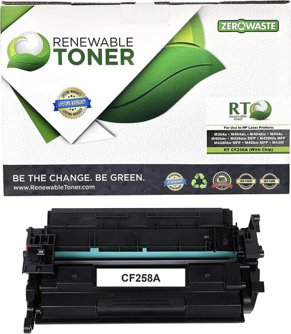 Renewable Toner Compatible Toner Cartridge Replacement for HP 58A CF258A Laser Printer M404dn M404dw M404n M428fdn MFP M428fdw MFP (with Chip)