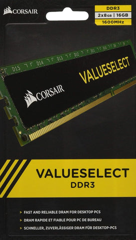 Corsair CMV16GX3M2A1600C11 16 GB (2x8 GB) DDR3 1600MHz (PC3 12800) Desktop Memory 1.5V