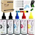 F-INK 5 Bottles Ink and Ink Refill Kits Compatible for Canon Ink Cartridges PG-260XL CL-261XL PG-240XL CL-241XL PG-260 CL-261 PG-240 CL-241 PG-40 CL-41 - Ink Tools for Reuse The Cartridge