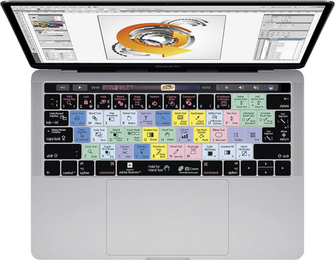 KBCovers - Keyboard Cover for Adobe Illustrator fits Apple MacBook Pro 13 & 15 inch w/Touch Bar (Late 2016+)