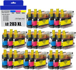 ColorInk Ink Cartridge Replacement LC203 LC203XL LC201 LC201XL Compatible with Brother MFC-J460DW J480DW J485DW J680DW J880DW J885DW MFC-J4320DW J4420DW J4620DW(8 Cyan, 8 Magenta, 8 Yellow, 24 Pack)