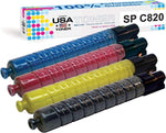 MADE IN USA TONER Compatible Replacement for Ricoh SP C820 SP C821 821026, 821027, 821028, 821029(Black, Cyan, Yellow, Magenta, 4 Pack)