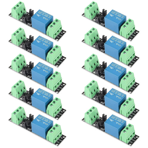 10Pcs 1 Channel DC 3V/3.3V Relay Power Switch Module with Optocoupler Relay Module Isolated Drive Control Board for IOT ESP8266 Microcontrollers Development Board 3v Logic Level Boards
