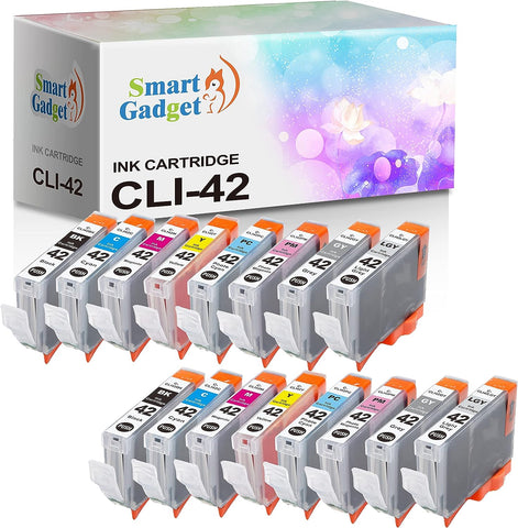 Smart Gadget Compatible Ink Cartridge CLI42 CLI-42 CLI 42 | Use with PIXMA Pro-100 Pro-100S Pro 100 Printers | [2x8 Color Pack]