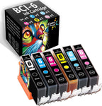 ColorPrint Compatible BCI6 Ink Cartridge Replacement for Canon BCI-6 BCI 6 BCI3e for PIXMA iP3000 iP3300 iP4000 iP5000 iP5200 iP6000D iP8500 MP600 MP780 MP960 Laser Printer (BK,C,M,Y,PC,PM, 6-Pack)