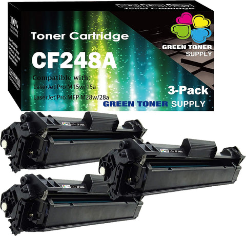 GTS Compatible Toner Cartridge Replacement for HP 48A CF248A ( Black , 3 pk )