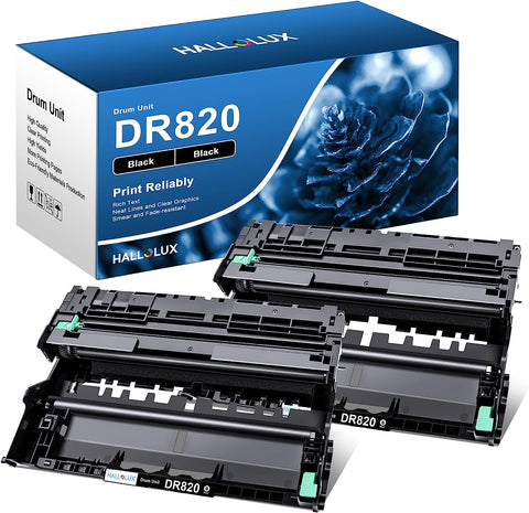 DR820 DR-820 Drum Unit Compatible Replacement for Brother DR820 DR-820 DR 820 for MFC-L5850DW HL-L6200DW HLL6200DW L6200DW MFC-L5900DW MFC-L5700DW HL-L5200DW L5200DWT Printer (2 Black)