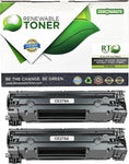 Renewable Toner Compatible Toner Cartridge Replacement for HP 78A CE278A Laser Printers M1536 P1566 P1606 (Pack of 2 Black)