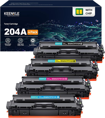 KEENKLE 204A Compatible Toner Cartridge Replacement for HP 204A HP204A Work with Laserjet Pro MFP M180nw M154 M154a M154nw M180n M181 M181fw Printers(4 Pack)