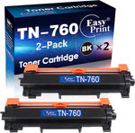 (2-Pack) Compatible TN-760 Toner Cartridge TN760 Used for Brother HL-L2350DW HL-L2395DW MFC-L2710DW MFC-L2750DWXL Printer, by EasyPrint