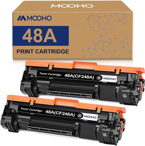 Mooho Compatible Toner Cartridge Replacement for 48A CF248A for Laserjet Pro MFP M15w M29w M28w M15a M31w M29a M28a M30w M16w M16a M14 M17 Laser Printer (Black, 2 Pack)