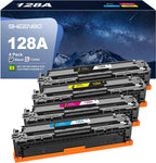 SHEENGO 128A Toner Cartridges Replacement for HP128A CE320A CE321A CE322A CE323A High Yield for HP Pro CP1525n CP1525nw CM1415fn CM1415fnw Printer( 4 Pack, 1 Black, 1 Cyan, 1 Magenta, 1 Yellow)