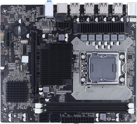 X58 PC Motherboard, LGA 1366 Motherboard 2 DDR3, Gaming Motherboard Support ECC Memory USB2.0 SATA Port PCB Motherboard for Desktop Computer