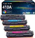 410A Black, Cyan, Magenta, Yellow Toner Cartridges (4 Pack) Replacement for HP Color Laser Pro MFP M477fnw Toner, M477fdw Toner, M452dn Toner, Color Laser Pro M477 M452 Series