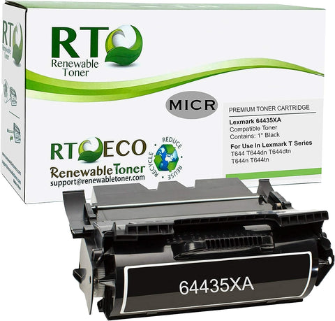 Renewable Toner Extra High Yield MICR Toner Cartridge Replacement for Lexmark 64435XA T Series T644 T644dn T644dtn T644n T644tn