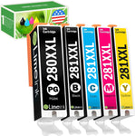 Limeink Compatible Ink Cartridge Replacement for Canon Ink 280 and 281 Cartridges 280XXL 281XXL for Canon 281 Ink Cartridges for Canon 280 281 Ink Cartridges for TR8520 TR8620 TS6120 TS9120 TR7520