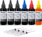 Aomya Ink Refill kit for Canon PG240 CL241 PG245 CL246 PG-243 CL-244 Refillable Ink Cartridge PIXMA MG3620 MG2522 MG2525 TS3322 4 Color Set 100ml (3BK, C, M, Y)