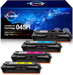 Uniwork Compatible Toner Cartridge Replacement for Canon 045 045H Cartridge 045 CRG-045H for Color imageCLASS MF634Cdw MF632Cdw LBP612Cdw MF632 MF634 Laser Printer Toner Ink, 4 Pack