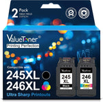 Valuetoner Ink Cartridges Replacement for Canon Ink Cartridges 245 and 246 Pg-245Xl Cl-246Xl PG-243 CL-244 Compatible with TR4520 MX492 MX490 MG2420 MG2520 MG2522 MG2920 MG2922 MG3022 MG3029 (2-Pack)