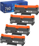 TN760 TN-760 TN730 TN-730 Toner for Brother Printer Compatible for Brother TN760 TN730 TN 760 730 TN-730 TN-730/TN-760 for HL-L2395DW MFC-L2710DW MFC-L2750DW DCP-L2550DW Printer Cartridge 4 Pack